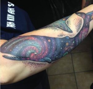 galaxy whale tattoo