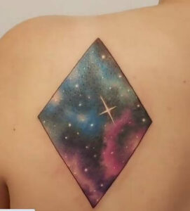 geometric galaxy tattoo