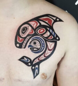 haida whale tattoo 2