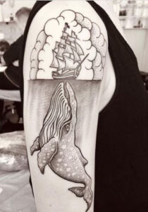 japanese whale tattoo
