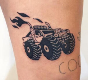 monster truck tattoo