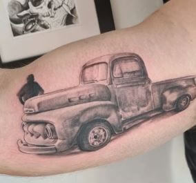 pickup truck tattoo
