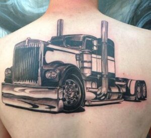 semi truck tattoo