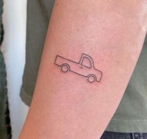 simple trucker tattoo
