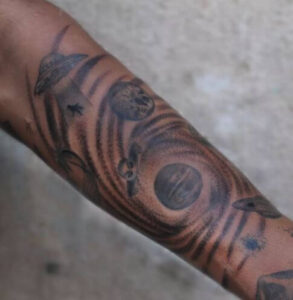 sleeve galaxy tattoo