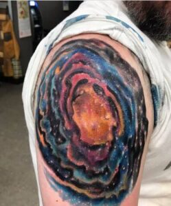swirl galaxy tattoo