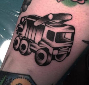toy truck tattoo