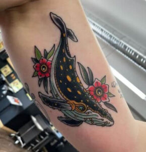 traditional whale tattoo