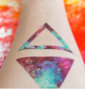 triangle galaxy tattoo