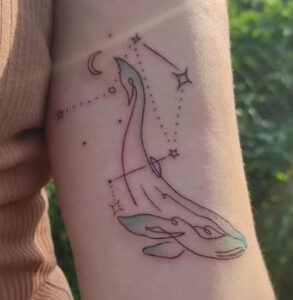 tribal whale tattoo 2