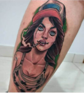 trucker girl tattoo