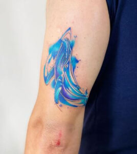 water whale tattoo