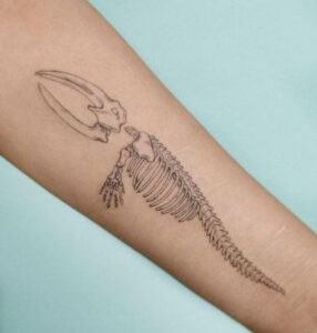 whale skeleton tattoo 2