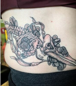 whale skeleton tattoo