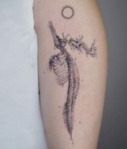 whale skeleton tattoo 3