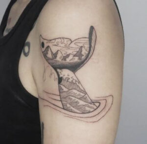whale tail tattoo 2