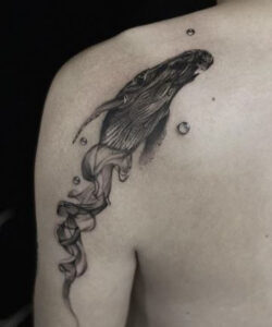 whale tattoo black