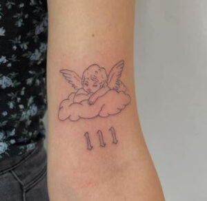 111 angel number tattoo
