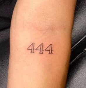 444 angel number tattoo 2