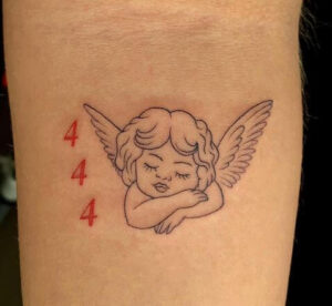 444 angel number tattoo