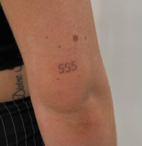 555 angel number tattoo