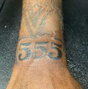 555 angel number tattoo 3