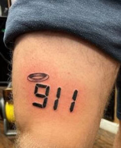 911 angel number tattoo