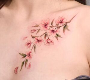 Cherry Blossom Side Boob Tattoo