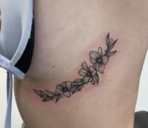 Floral Side Boob Tattoo