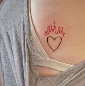Heart Side Boob Tattoo