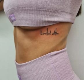 Side Boob Name Tattoo