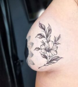 Side boob Flower Tattoo