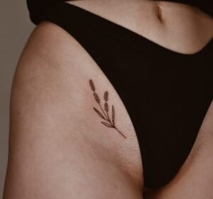 Simple Under Bikini Line Tattoo