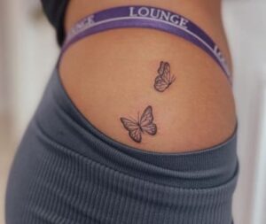 Small Bikini Line Butterfly Tattoo