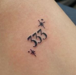 angel number 333 tattoo