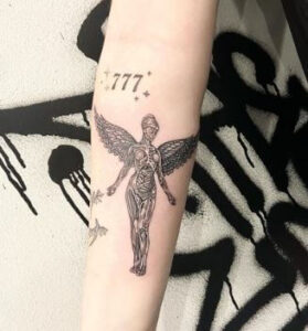 angel number cute tattoo 2
