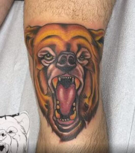 bear knee cap tattoo 2