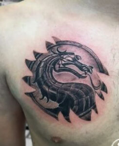 mortal kombat logo tattoo 2