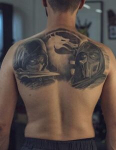 mortal kombat shoulder tattoo