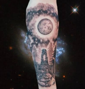 night sky constellation tattoo