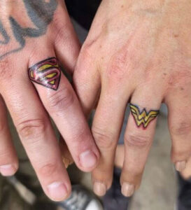 superman wonder women tattoo