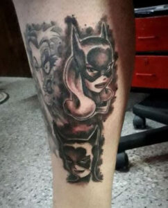 two face batman tattoo