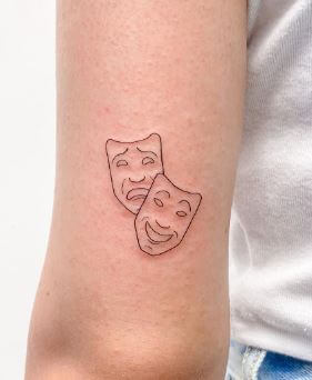 two face tattoo for women