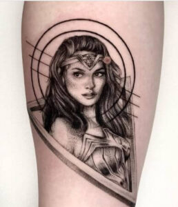 wonder woman realistic tattoo