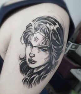 wonder woman simple tattoo