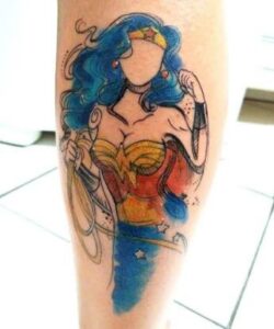 wonder woman sleeve tattoo