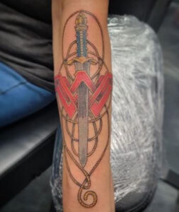 wonder woman sword tattoo