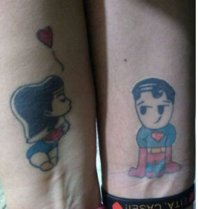 wonder women superman tattoo