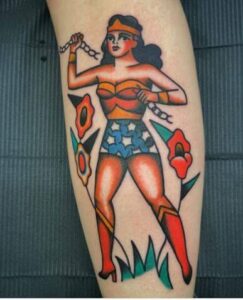 wonder women warrior tattoo 3