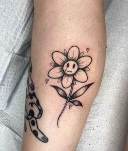 Doodle flower tattoo